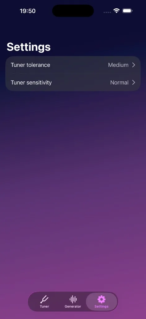 ClearTuner individual settings screenshot